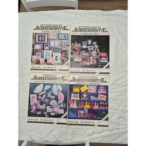 Back Street Designs Scherenschnitte Books Unisex OS Multicolor Vintage Craft Lot